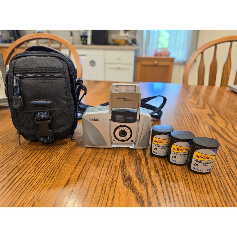 Kodak Advantix Preview Camera Tested And Works W/ 3 Film And Bag‎